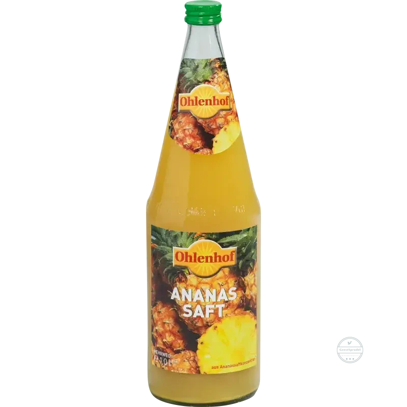 Ohlenhof Ananassaft Kasten 6 x 1l Glas Mehrweg, zzgl. Pfand: 2,40 €