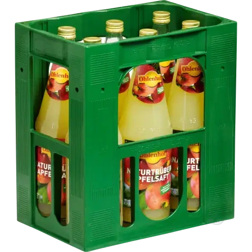 Ohlenhof Apfelsaft trüb Kasten 6 x 1l Glas Mehrweg, zzgl. Pfand: 2,40 €