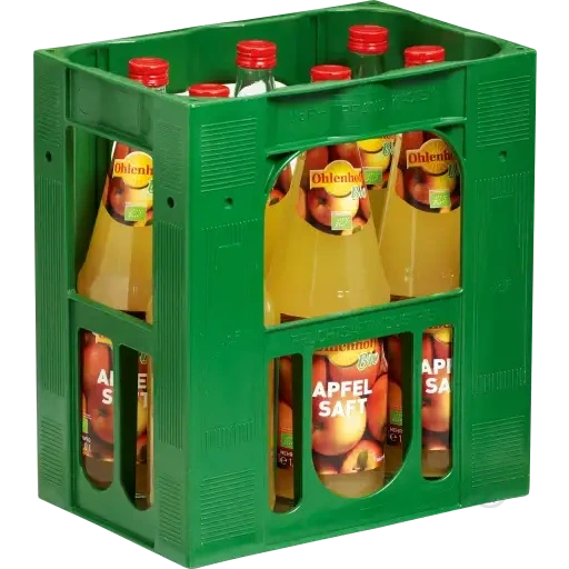 Ohlenhof Bio Apfelsaft Kasten 6 x 1l Glas Mehrweg, zzgl. Pfand: 2,40 €