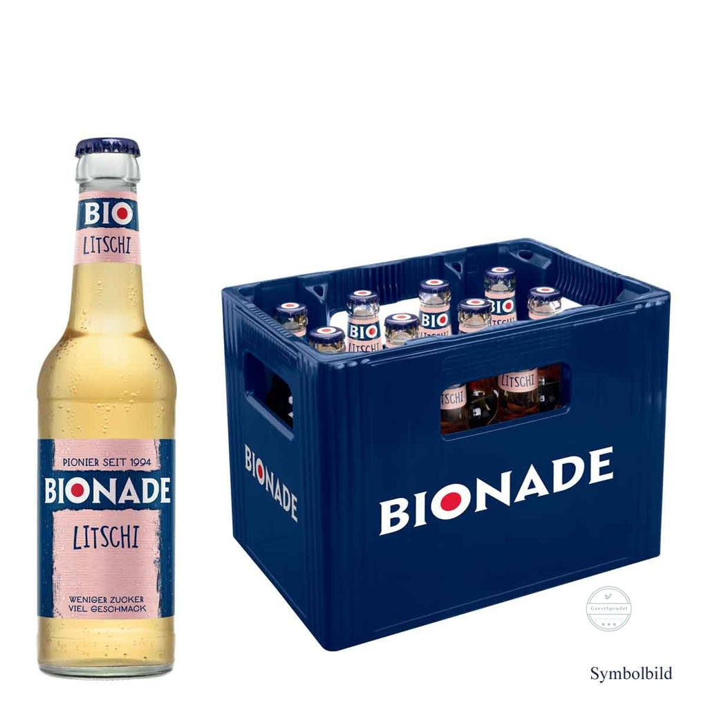Bionade Litschi 1 x Kasten 12 x 0,33l Glas Mehrweg 1l/2,90€ zzgl. Pfand: 2,46 €