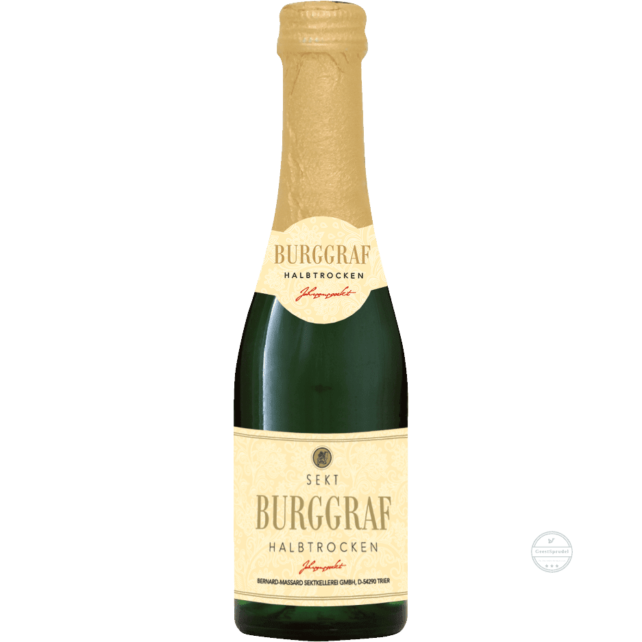 Burggraf Sekt Halbtrocken 1 x 0,20l Glas 1l = 1.52 € Einweg