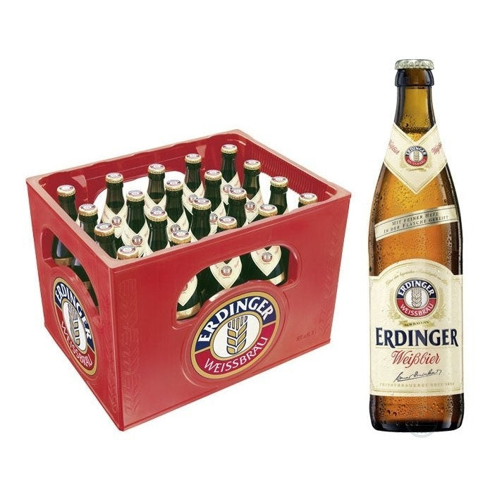 Erdinger Weissbier trüb Kasten: 1x20x0,5 l MEHRWEG Inhalt: 10 Liter 2,29 € * / 1 Liter zzgl. Pfand: 3,10 €