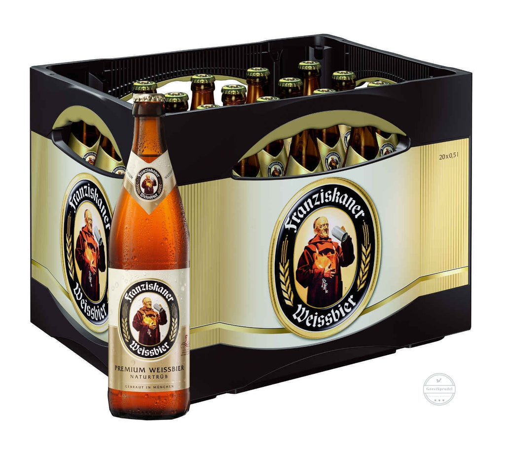 Franziskaner Weissbier Hell 1 x Kasten 20x0,5 l Glas Mehrweg, zzgl. Pfand: 3,10 €