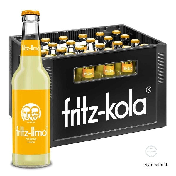 Fritz Limo Zitronenlimonade 1 x Kasten 24 x 0,33l Glas Mehrweg 1,40 € /1l zzgl. Pfand: 3,42 €