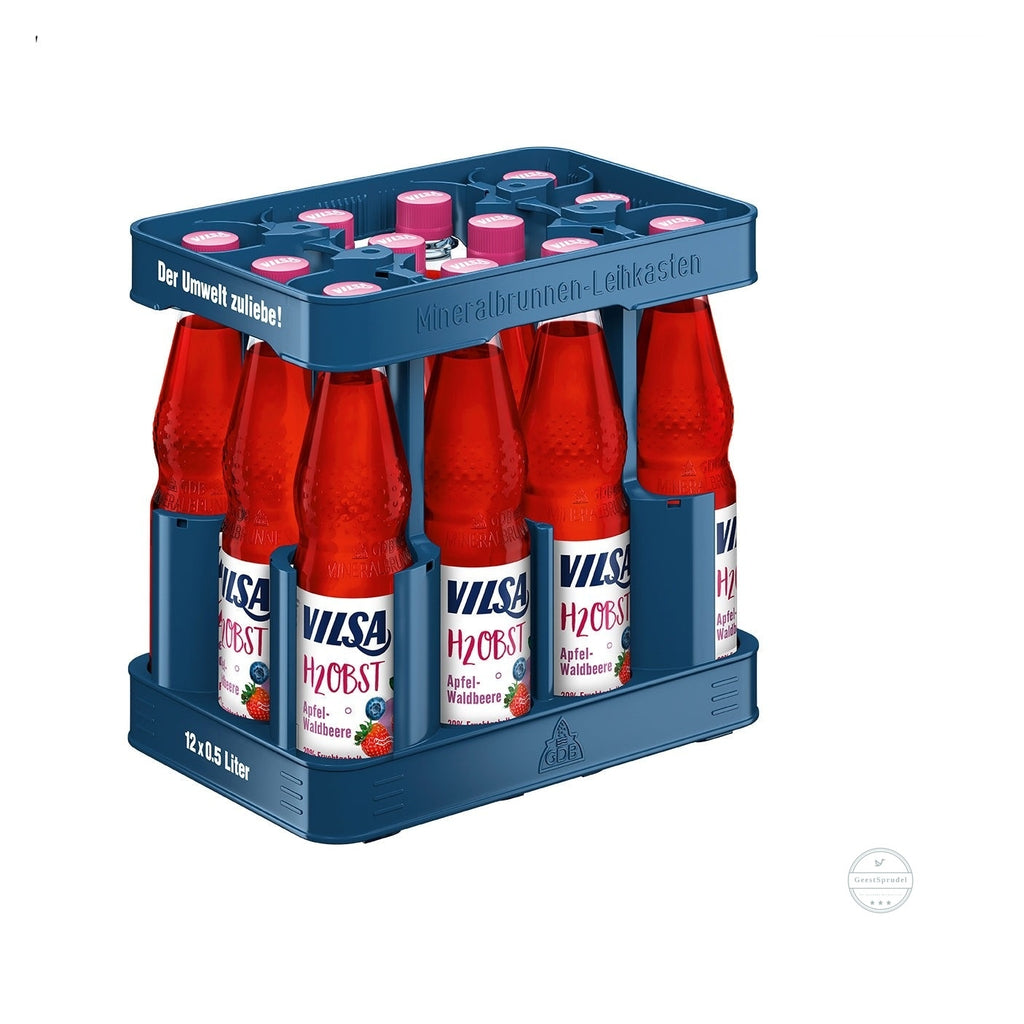 Vilsa H2Obst Apfel-Waldbeere 1 x Kasten 12 x 0,5l PET Mehrweg , zzgl. Pfand: 3,30 €