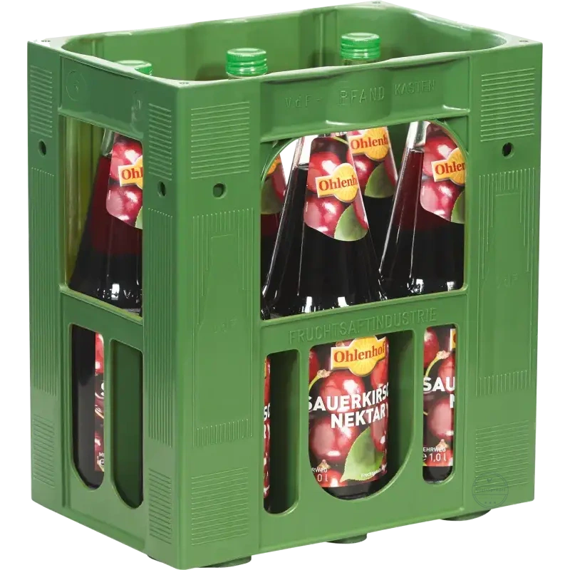 Ohlenhof Sauerkirschnektar Kasten 6 x 1l Glas Mehrweg, zzgl. Pfand: 2,40 €