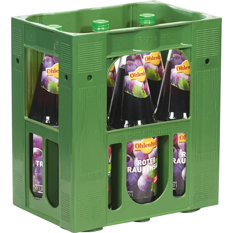 Ohlenhof Traube rot Kasten 6 x 1l Glas Mehrweg, zzgl. Pfand: 2,40 €