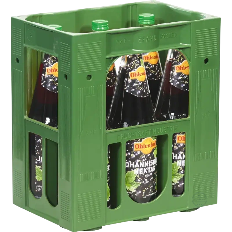 Ohlenhof Schwarzer Johannisbeernektar Kasten 6 x 1l Glas Mehrweg, zzgl. Pfand: 2,40 €