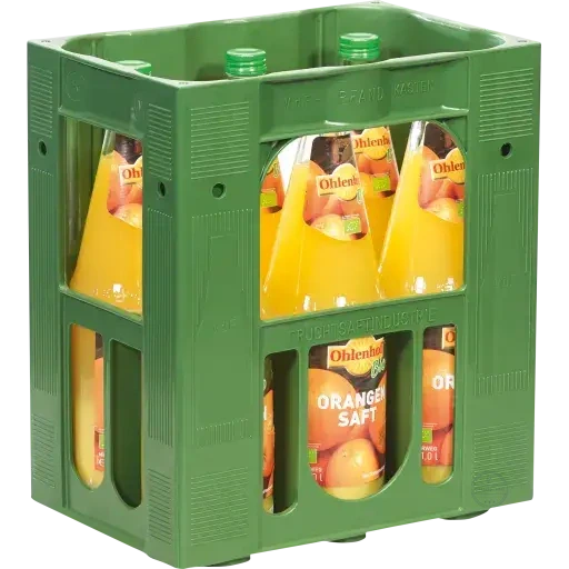 Ohlenhof Bio Orangensaft Kasten 6 x 1l Glas Mehrweg, zzgl. Pfand: 2,40 €