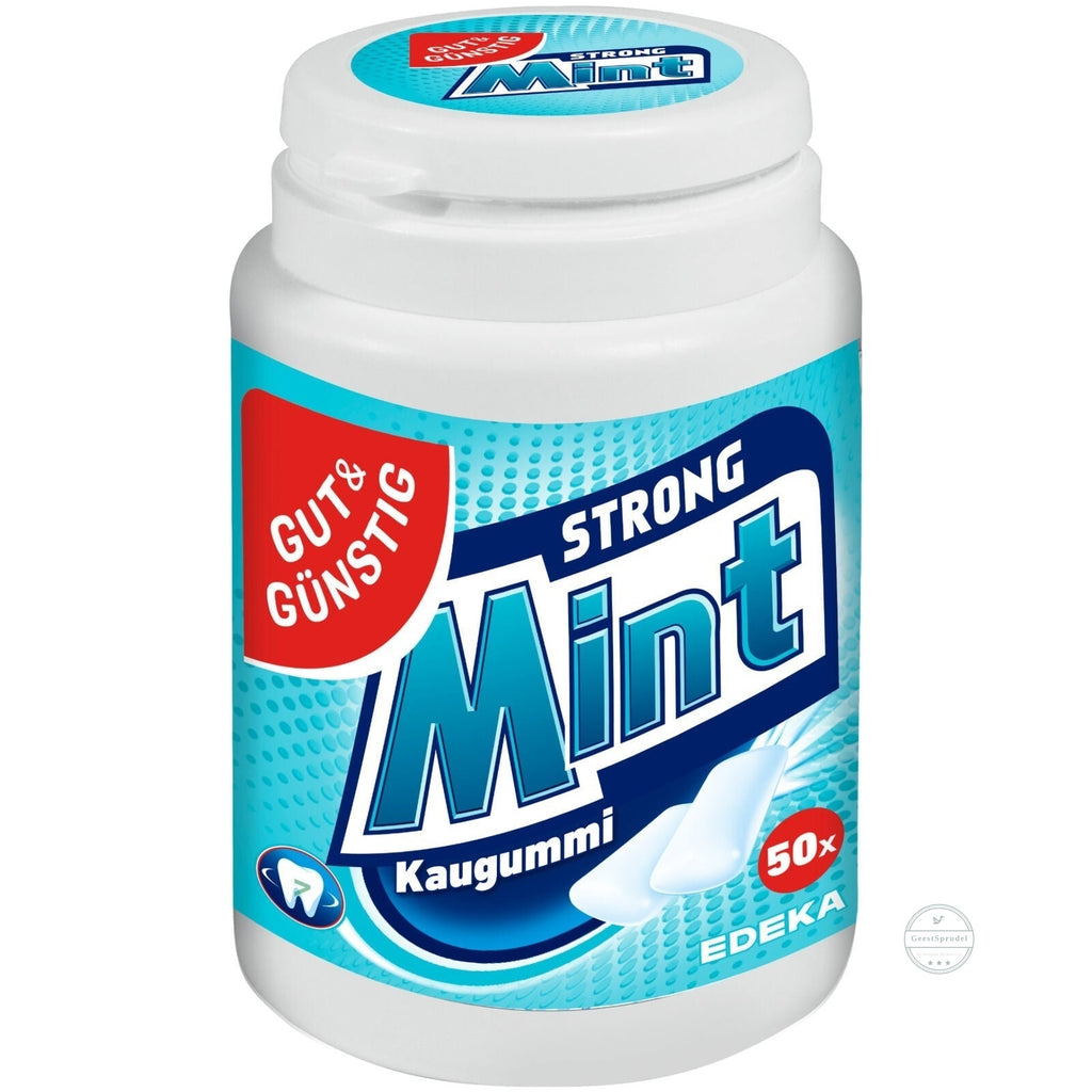 Kaugummi Peppermint Strong Mint zuckerfrei 50 Stk. Dose